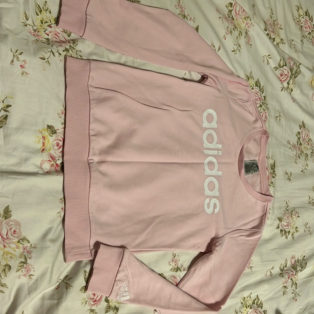 xs pink adidas sweater
